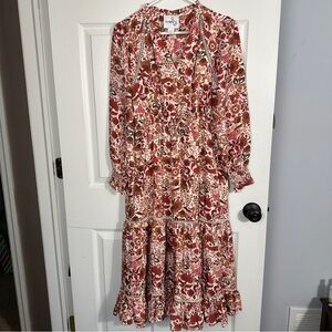Sam Edelman Maya floral lace inset dress, sz S, cottagecore, prairie, western